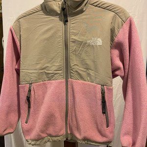The North Face TNF Fleece Jacket Coat Pink  Nice Condition Girls Medium